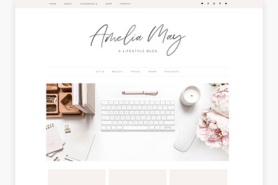 Amelia May Wordpress Theme blog template blog theme blogger blogging web theme wordpress wordpress blog wordpress theme