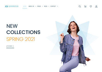 Queenstar design ecommerce ecommerce design fashion design landing page design online shop online store ui ui ux ux