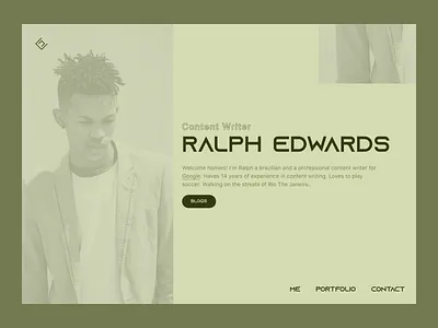Portfolio Landing Page Concept clean color light lime minimal theme ui uiux ux web design