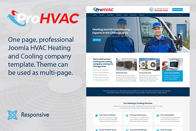 ProService HVAC Joomla Template clean ui joomla joomla designs joomla template responsive design web themes wordpress wordpress blog work