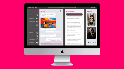 Direct Messaging Mockup chat chat app community daily daily ui desktop direct messaging education imac mockup learning platform message messaging messaging app mockup ui ui daily ui design video website