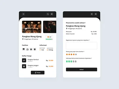 Kang Pangkas Store UI app barbershop design minimal ui