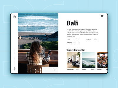 website concept - digital nomad animation design minimal ui ux web website