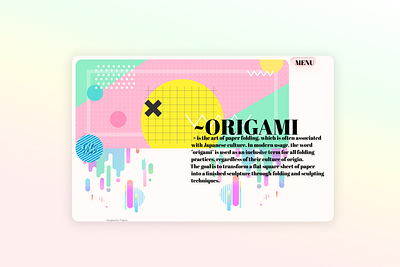 Origami animation app branding design logo origami paper website