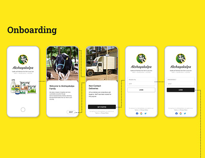 Onboarding Screen: Akshayakalpa Part#1 design dribbble shot illustration ui ui design user interface design ux ux case study
