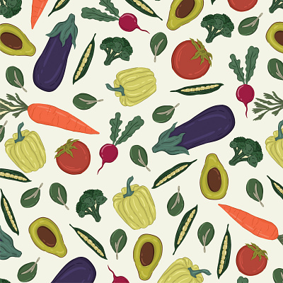 Veggies design drawing food fruits illustration pattern pattern art patterndesign print vector veggies