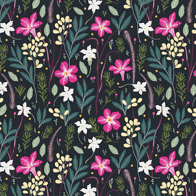 Canadian Flowers design flowers illustration pattern pattern art patterndesign print vector wildflowers