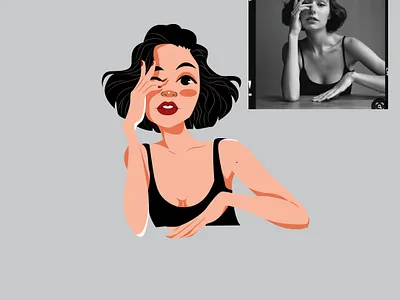 model girl illustration vector