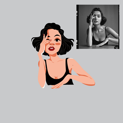 model girl illustration vector