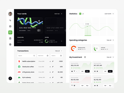 Finance Dashboard Design admin admin dashboard app bank bank ui banking crypto dashboard design design finance financial interface invest nft statistic ui ui ux ux web