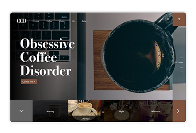 Coffee website advertising coffee coffee cup composition design figma minimal quick ui ux website design workfromhome