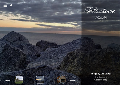 Felixstowe Suffolk Slideshow Display branding design photos vector web web design website