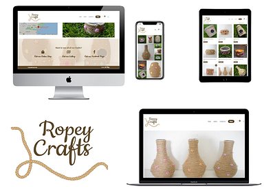 Ropey Crafts Website branding design e commerce gallery logo photos ui web web design website