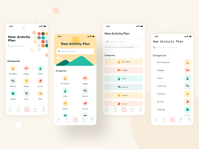 Hellobetter PLAN YOUR ACTIVITY exploration activity app doctor healthcare hospital illustration ios journal medical medicine mood neel patient physician prakhar product sharma ui uiux user interface experience