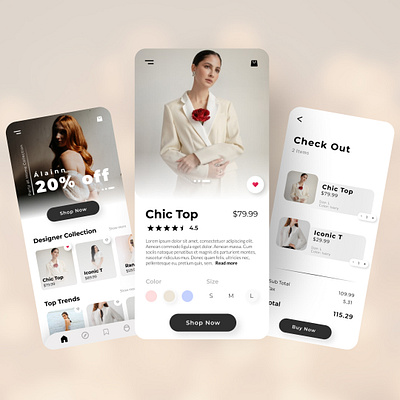 Àlainn - Clothing App Store Ui Ux Design adobe photoshop adobe xd adobexd app design branding daily 100 challenge dailyuichallenge minimal ui uiux