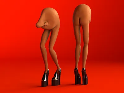 SNIFFY BUNDO 3d arnoldrender butt c4d cg cgart character illustration psychedelic