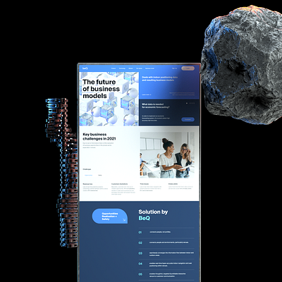 Beq Landing page 3d 3d modeling bitcoin blockchain cinema 4d design finance interface minimal mock up realistic realistic 3d typography ui web