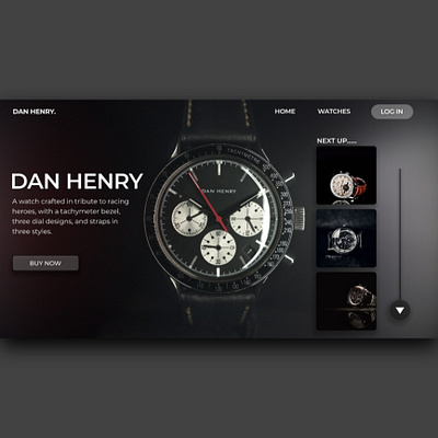 Dan Henry watch design concept branding design typography ui web