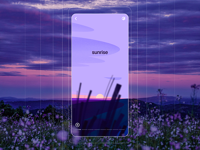 1Day: Sound atmosphere App Design 1day affinity app atmosphere backstage color drawing illustration meditation mental health music nature procreate relax sound summer sun sunrise velvet