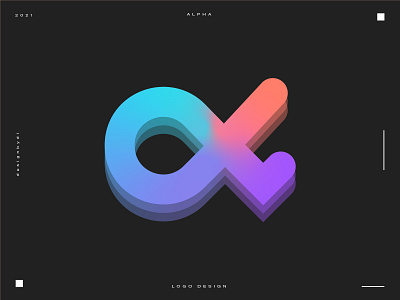 logo design concept for Alpha - (Unused) 2d a letter a lettermark a logo alphabet best designer best logo graphicdesign icon identity letter lettermark letters logo logotype minimal modern logo monogram top logo typography