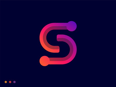 Letter S +Tech logo abstract app icon branding branding design colorful creative gradient illustration letter logo letter s logo logotype modern logo tech logo technology