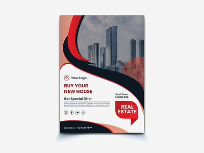 Real estate flyer template advertising agency apartment brand identity design branding branding flyer building business flyer business promotion commerce modern open house promotion flyer property property marketing real estate rent renting sell