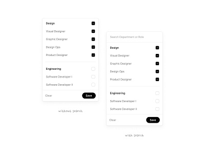 Nested Filters department dropdown filter filter ui filtering filters nested role roles ui