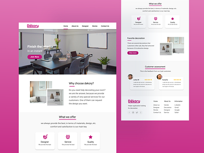 Dekory web design branding design designinpiration graphics design ui web webdesign website design