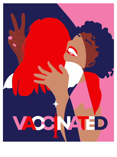 vaccinated color covid illustration