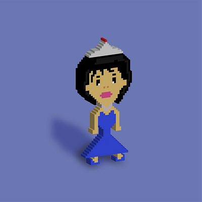 Pixel art 3d art 3d artist 3d modeling artwork codeart crypto art design girl character girl illustration illustration illustration art illustrator nft nftart pixel pixel perfect pixelart princess princess bride punk