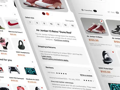 E-commerce App e commerce app ui design ux design