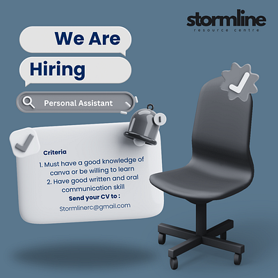 Hiring personal Asst for Stormline RC graphic design