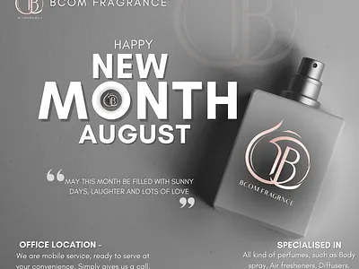 Bcom Fragrance branding graphic design