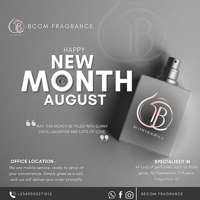 Bcom Fragrance branding graphic design