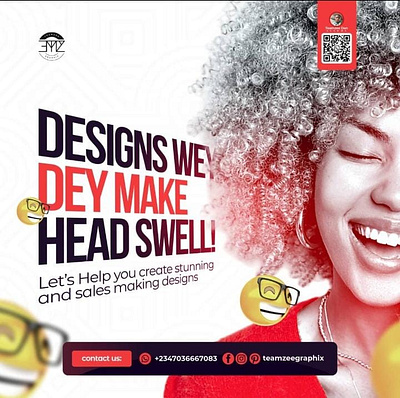 Design wey go make your head swell branding graphic design