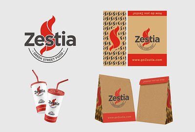 Zestia Greek Restaurant branding cafe design food logo graphic design greek menu greek restaurant illustration lettering logo restaurant branding restaurant logo street food typography ui vector