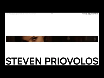 Steven Priovolos — Cinematographer Portfolio Website animation black and white branding cinematograhpy clean design grid home page logo minimal minimalism portfolio ui ui design ux ux design video web website