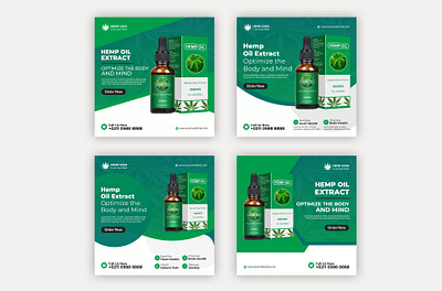 Hemp Product Social Media Post Template branding graphic design photoshop product page social media post design social media post template typography