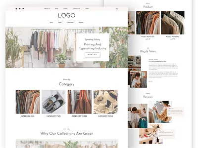 Boutique House boutique ecommerce ecommerce design ecommerce shop homepage house interface landing page mobile uidesign uxui webdesign website