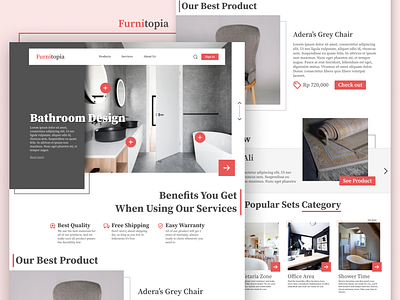 Furnitopia - Interior Agency Web Design furniture furniture website home home website interior interior agency interiordesign landingpage simple uiux web web layout web ui web ui design webdesign website website design website landingpage