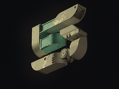 Numéro 5 3d cinema4d cyberpunk nft sci fi typography