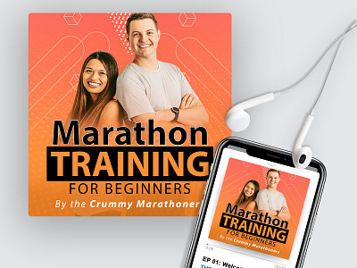 Marathon Training Podcast Cover Design advertising design audio podcast creative design graphic design graphics marathon marathon podcast marathon training marathon training podcast marketing design photography design podcast podcast cover podcast cover art podcast design podcaster print designer training podcast unique design