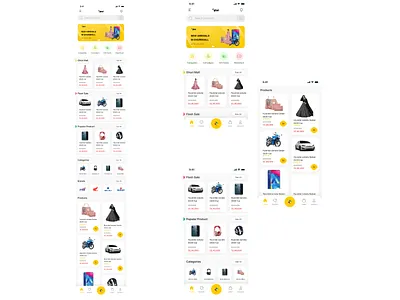 GHURI Bazar(E-commerce Mobile App ) ghuri illustration mobile app design ui design