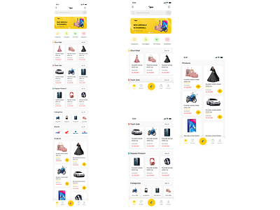 GHURI Bazar(E-commerce Mobile App ) ghuri illustration mobile app design ui design