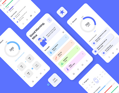 Health Mobile App app design health mobile app mobile application ui ux web webdesign