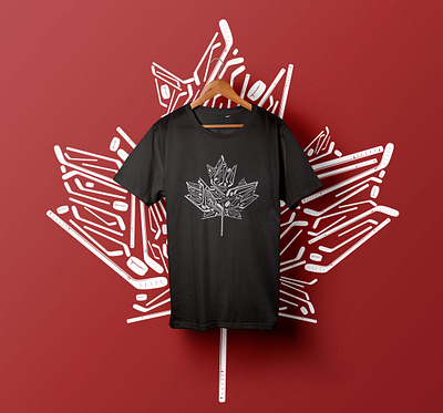 Canada hockey Tshirt branding graphicdesign illustraion tshirt tshirtdesign