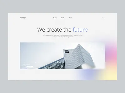Architecture architecture branding colors header hero home landing page minimal ui ux
