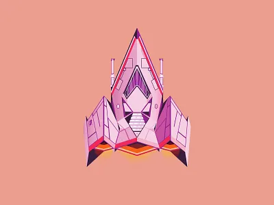 Vector Spaceship branding illustration illustrator rocket space spaceship starwars the creative pain vector