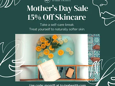 Trulaa Health - Skincare Marketing Materials branding design graphicdesign green illustrator mothersday packaging design product photography small business studio