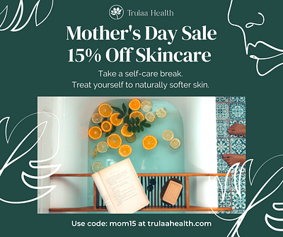 Trulaa Health - Skincare Marketing Materials branding design graphicdesign green illustrator mothersday packaging design product photography small business studio